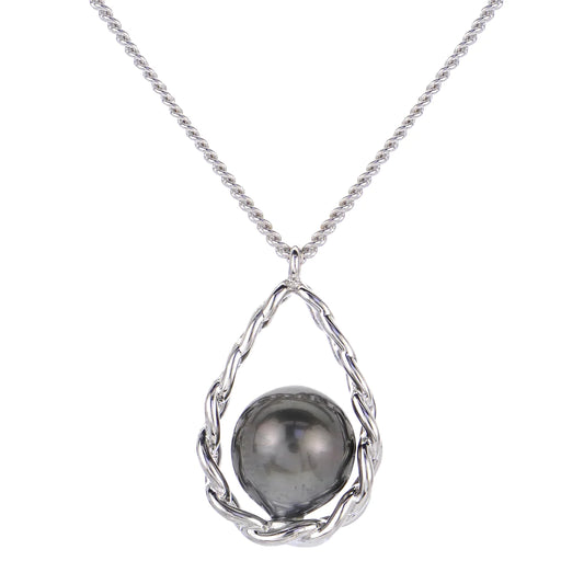 Silver Tahitian Pearl Necklace