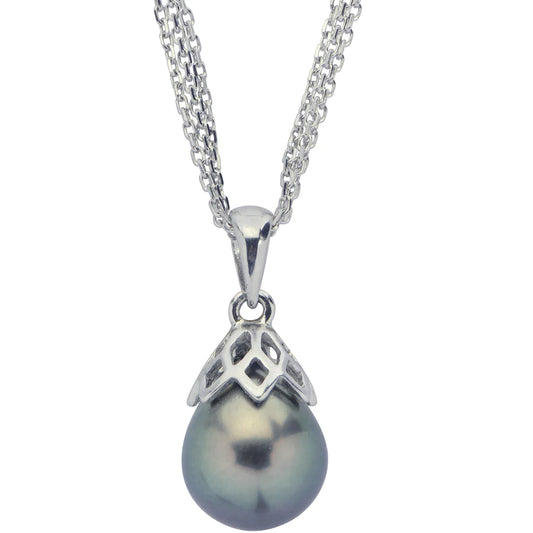 Silver Tahitian Pearl Necklace