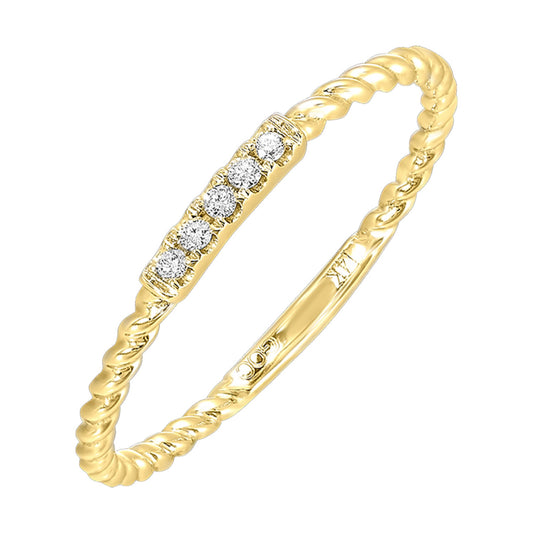 Stackable Gold Diamond Ring