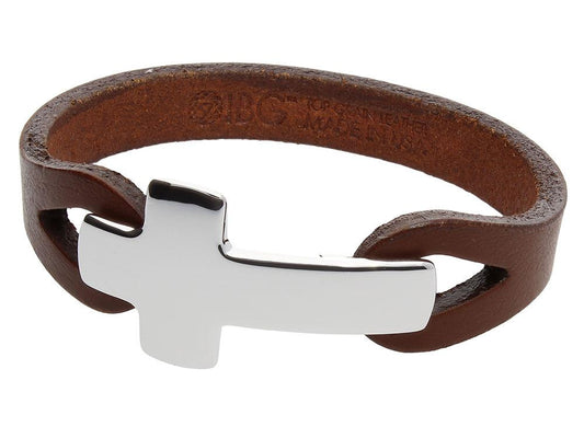 Leather and Sterling Bracelet