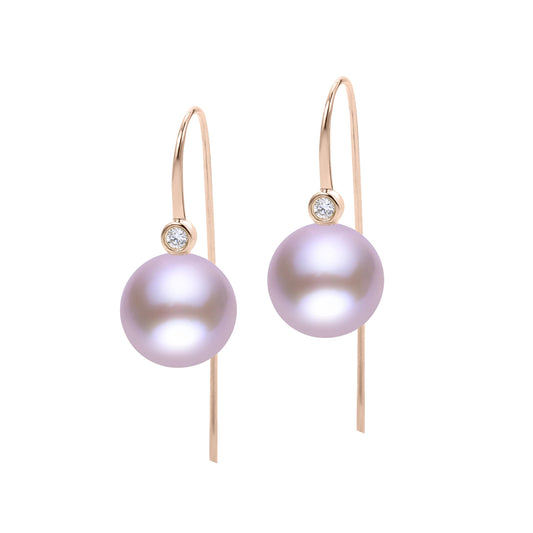 Pink Pearl Windsor Diamond Earrings