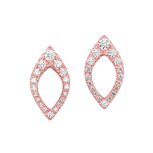 14KT Rose Gold Diamond Earrings