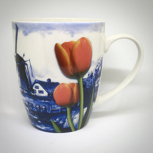 Windmill, Tulips Mug